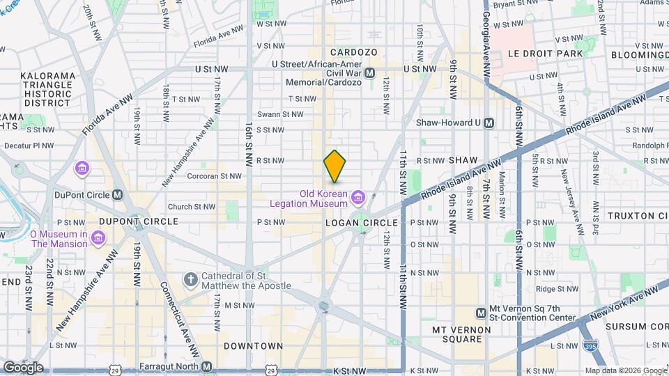 1343 Q St NW, Unit B Map and Location Details