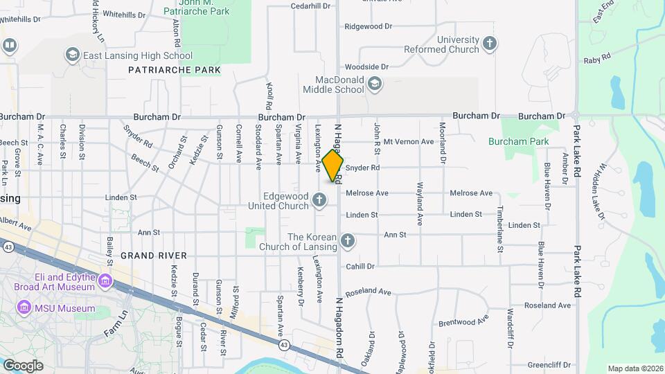 539 N Hagadorn Rd Map and Location Details