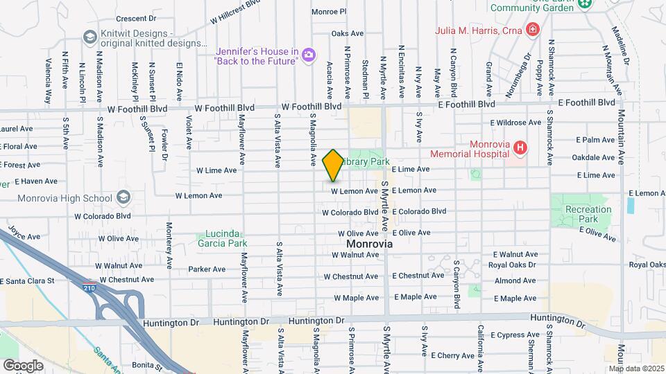 221 W Lemon Ave Mapa y Detalles de la Ubicación