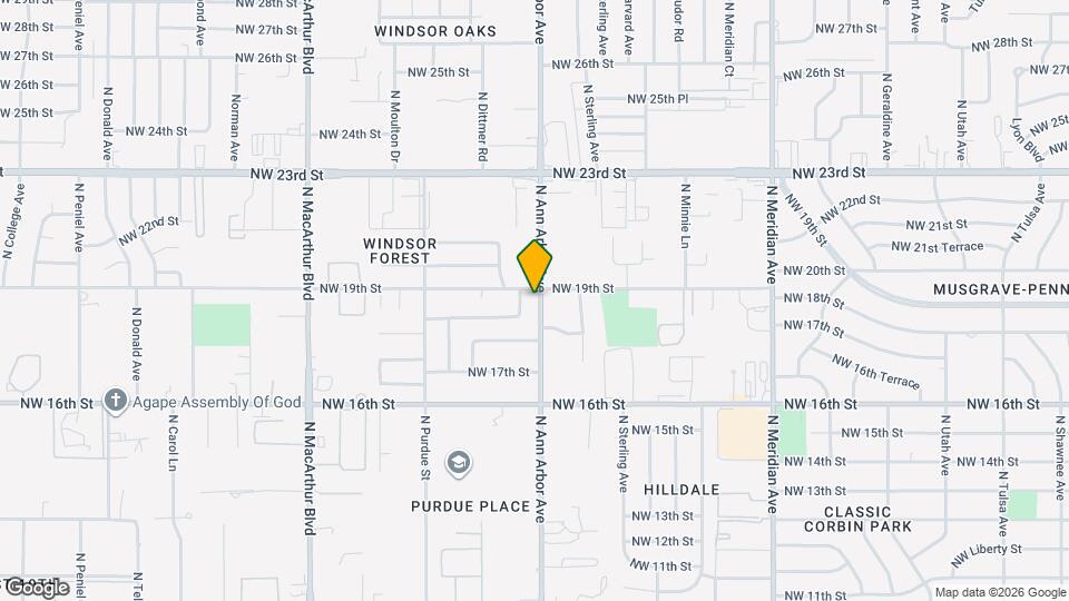 1921 N Ann Arbor Ave Map and Location Details