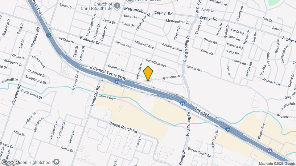 1601 E Central Texas Expy Mapa y Detalles de la Ubicación