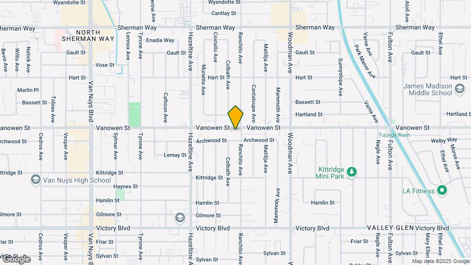 13918 Vanowen St Mapa y Detalles de la Ubicación