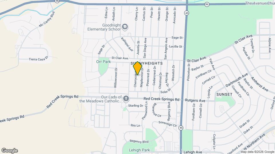 1004 Cherrycrest Dr Map and Location Details