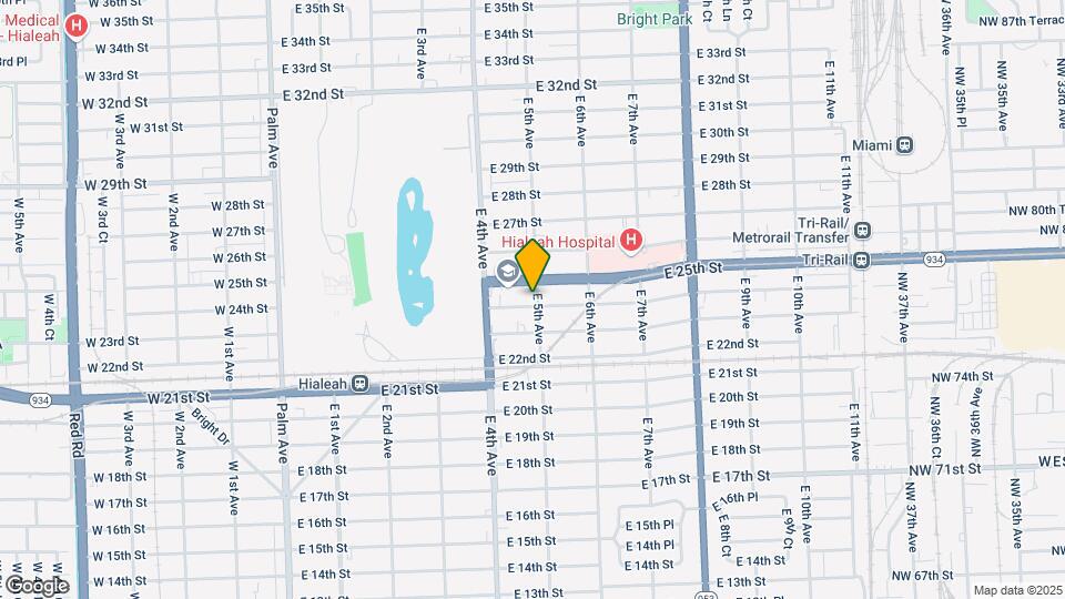 495 E 24th St Mapa y Detalles de la Ubicación