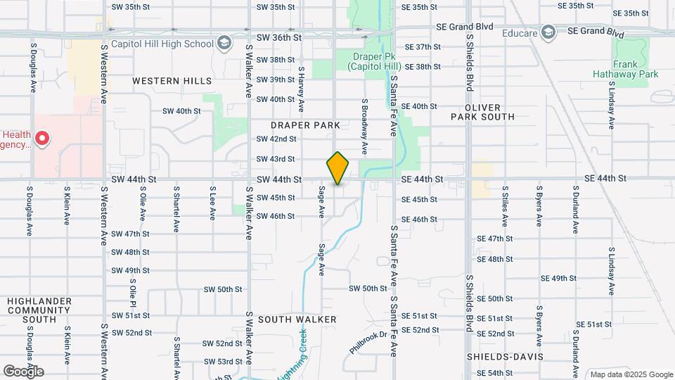 4508 S Robinson Ave Map and Location Details