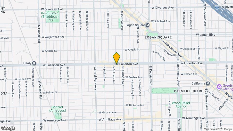 3429 W Fullerton Ave Map and Location Details