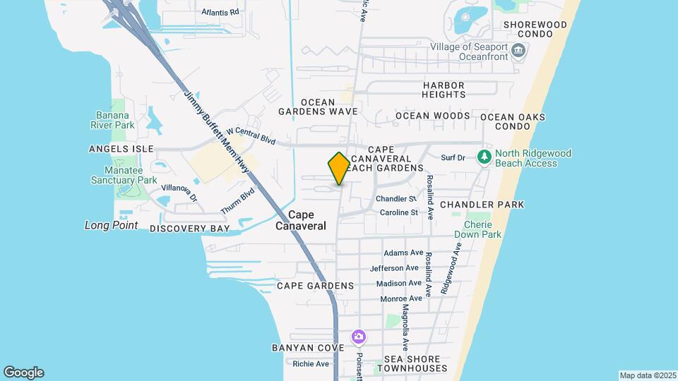 258 Canaveral Beach Blvd Mapa y Detalles de la Ubicación