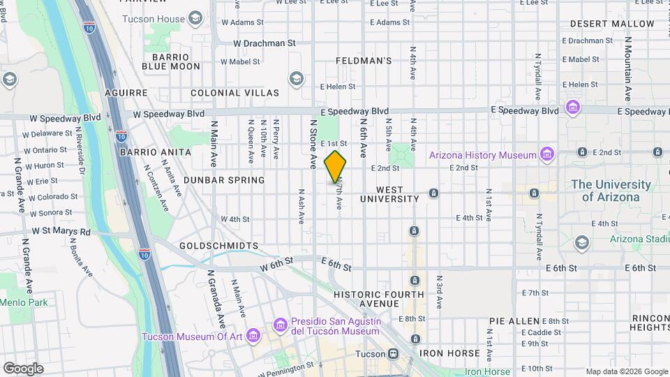 37 E University Blvd Mapa y Detalles de la Ubicación