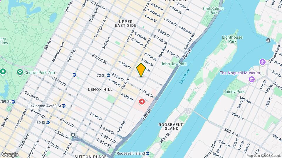 425 E 72nd Street Map and Location Details