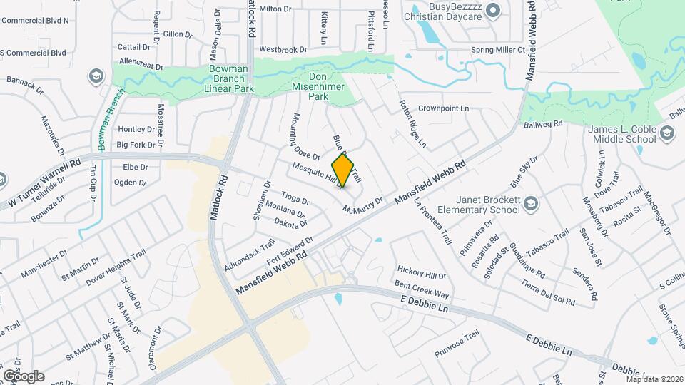 350 Mesquite Hill Dr Map and Location Details