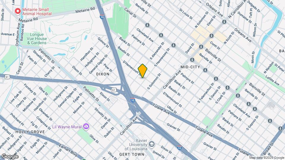 615 S Hennessey St Map and Location Details