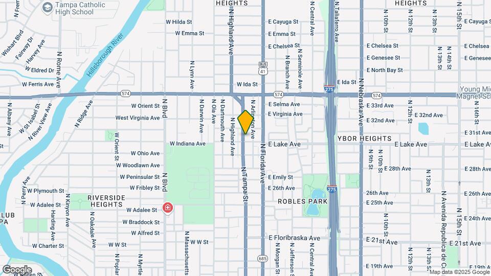 3703 N Tampa St Map and Location Details