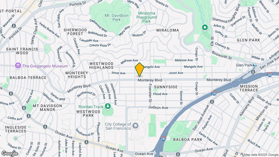 670 Monterey Blvd Map and Location Details