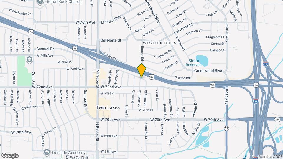 7232 Kalamath St, Unit Unit 1 Map and Location Details