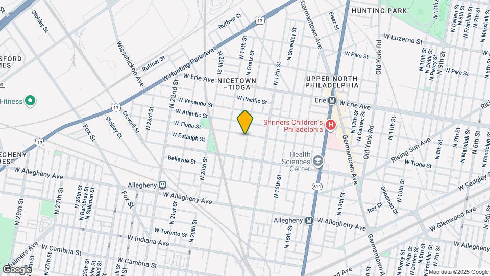 1802 W Tioga St Map and Location Details