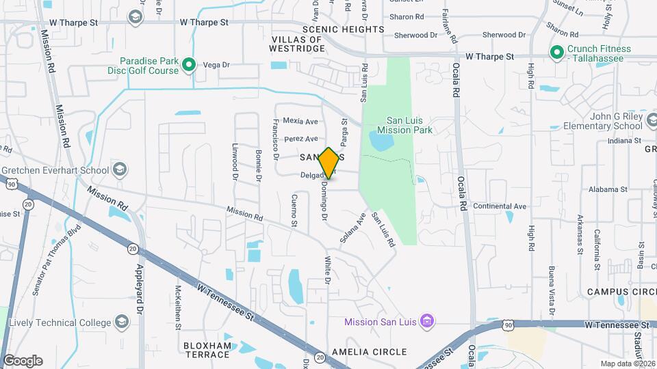 1201 Domingo Dr Map and Location Details