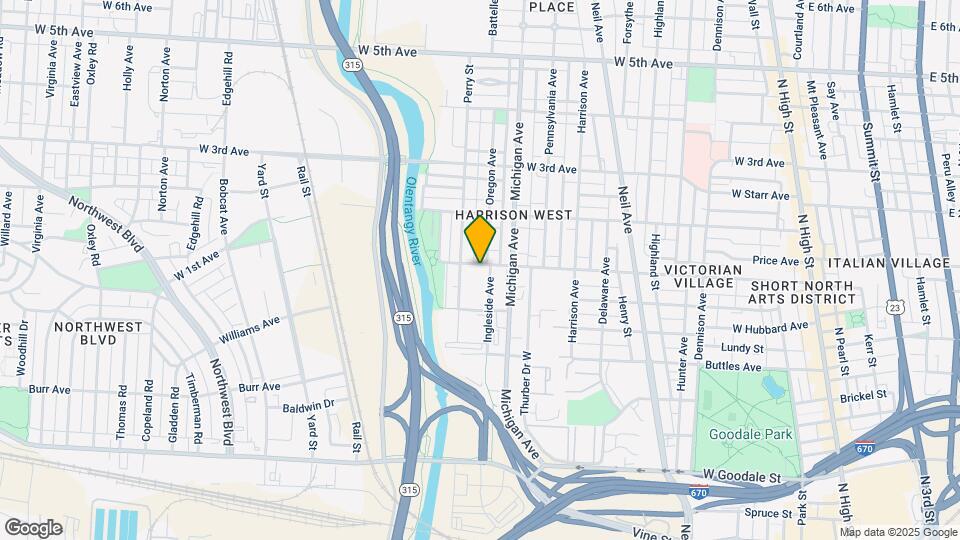 511 W 1st Ave Map and Location Details