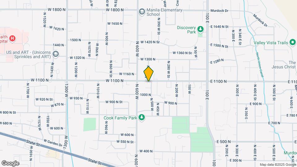 505 W 1100 N Map and Location Details