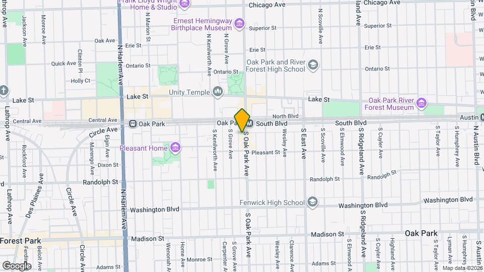 141 S Oak Park Ave Map and Location Details
