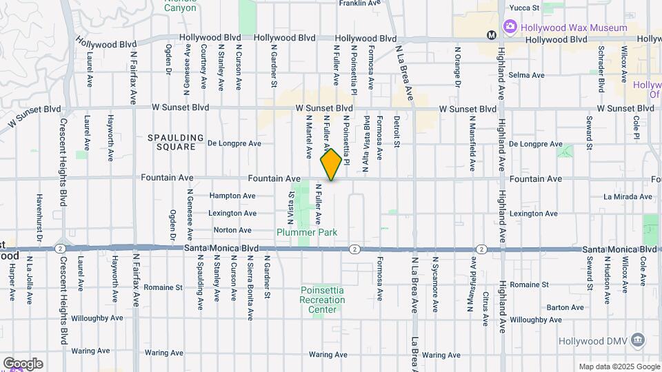 7284 1/2 Fountain Ave, Unit House # Map and Location Details