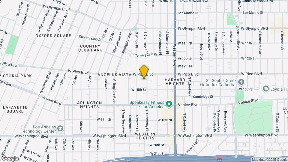 1327 S Gramercy Pl Map and Location Details