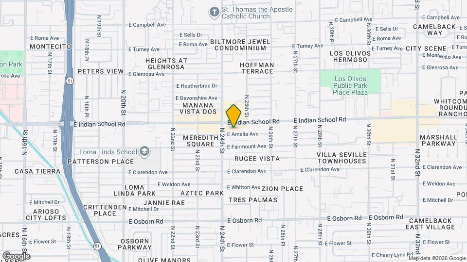 2418 E Amelia Ave Map and Location Details