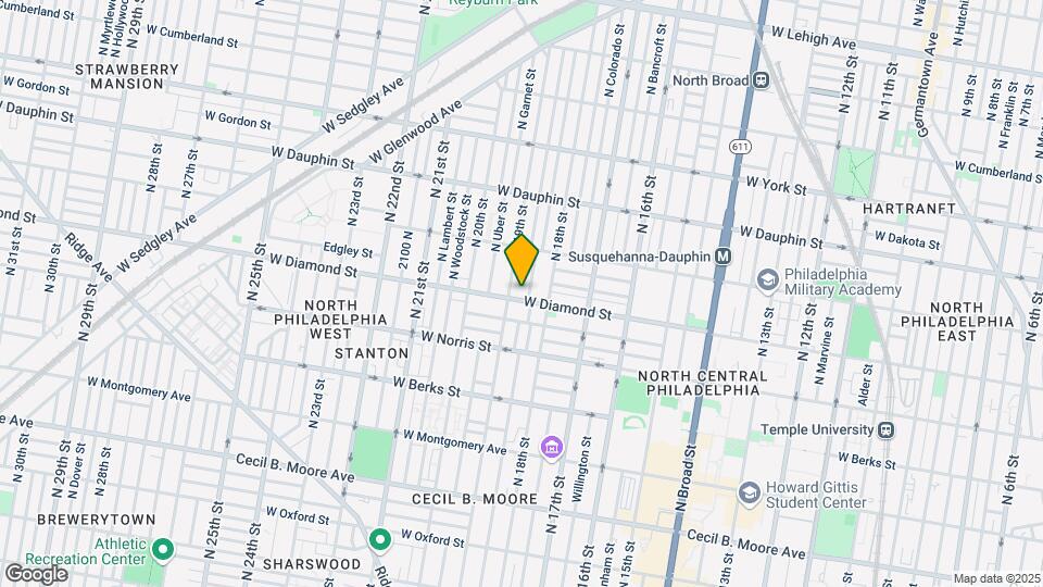 1825 W Diamond St Map and Location Details