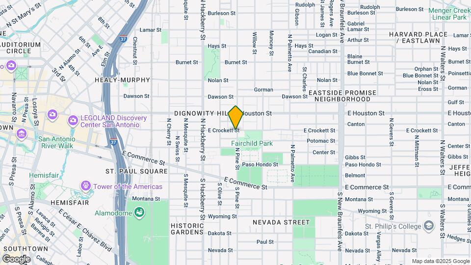 1130 E Crockett St Map and Location Details