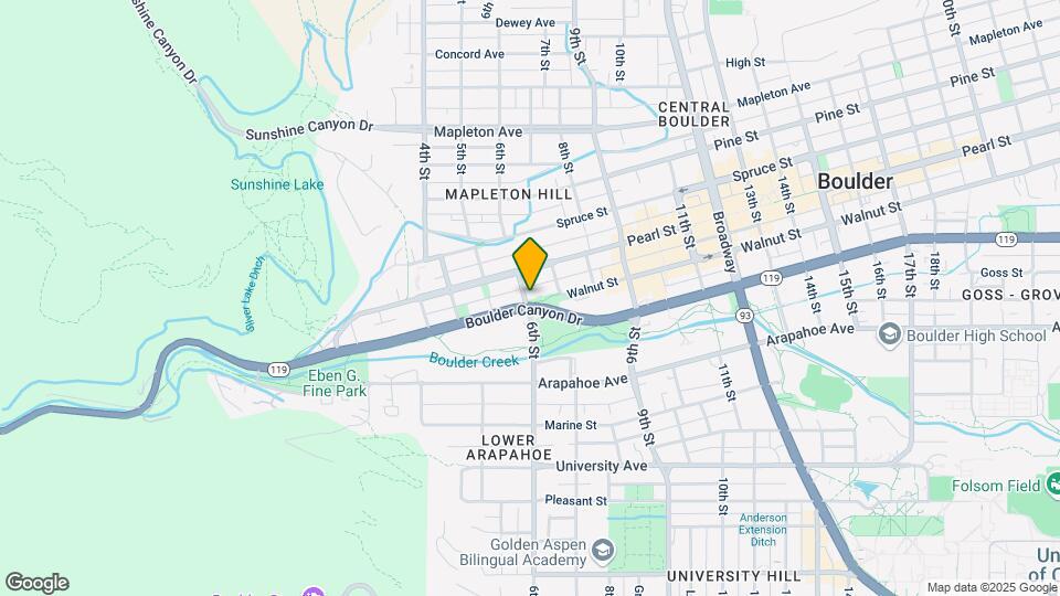 601 Canyon Blvd Mapa y Detalles de la Ubicación