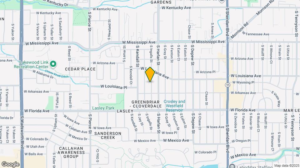 1325 S Ingalls St Mapa y Detalles de la Ubicación