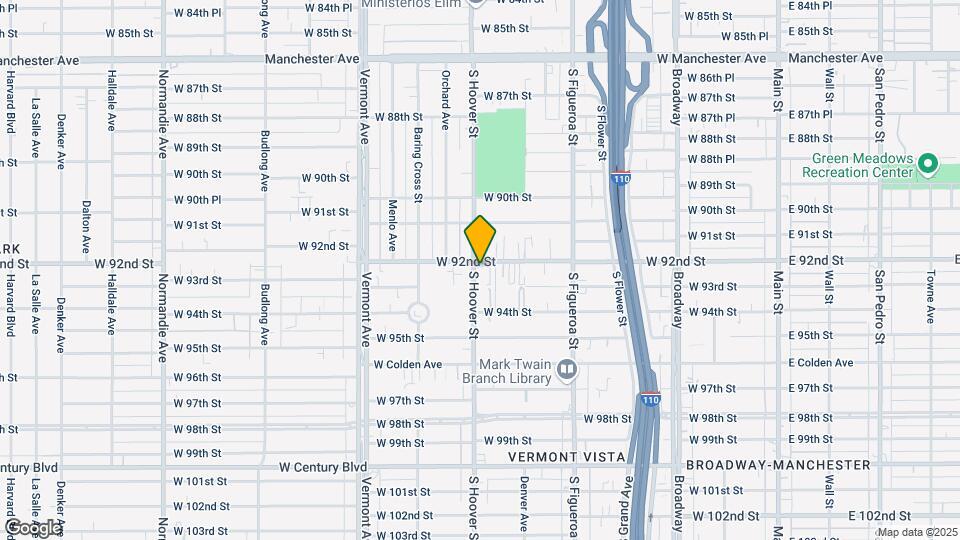9206 S Hoover St Map and Location Details