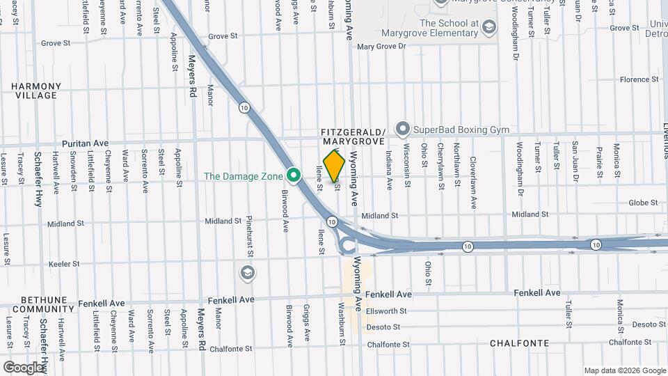 15781 Washburn St Map and Location Details