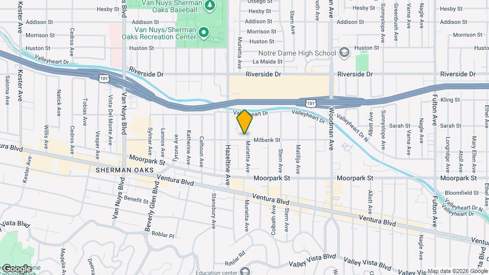 4505 Murietta Ave Map and Location Details