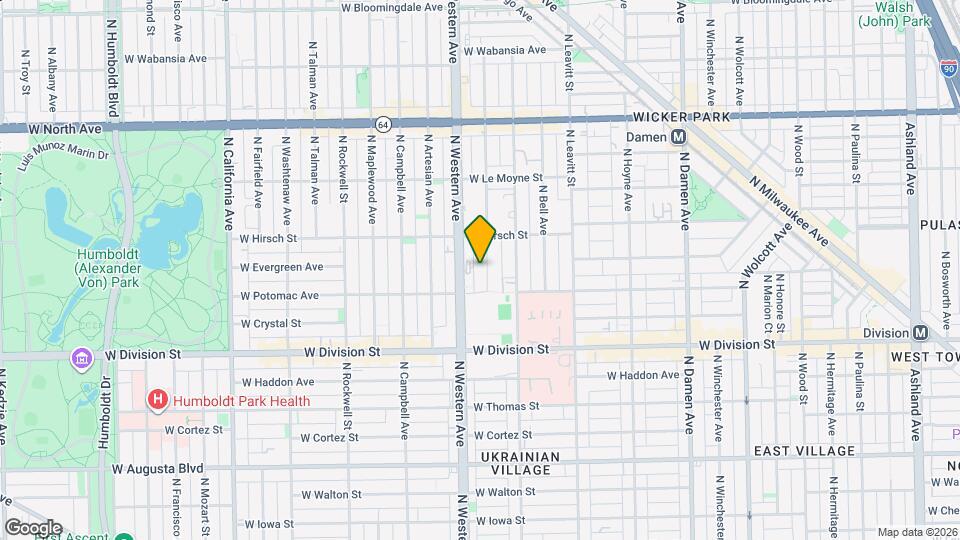 1322 N Claremont Ave, Unit J05P Map and Location Details