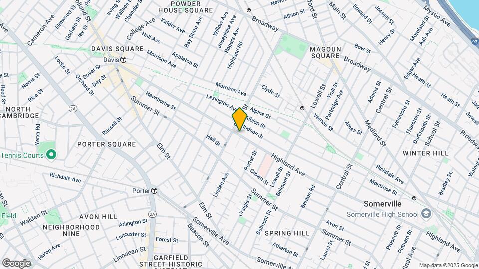 277 Highland Ave, Unit 3-bed 1-bath Map and Location Details