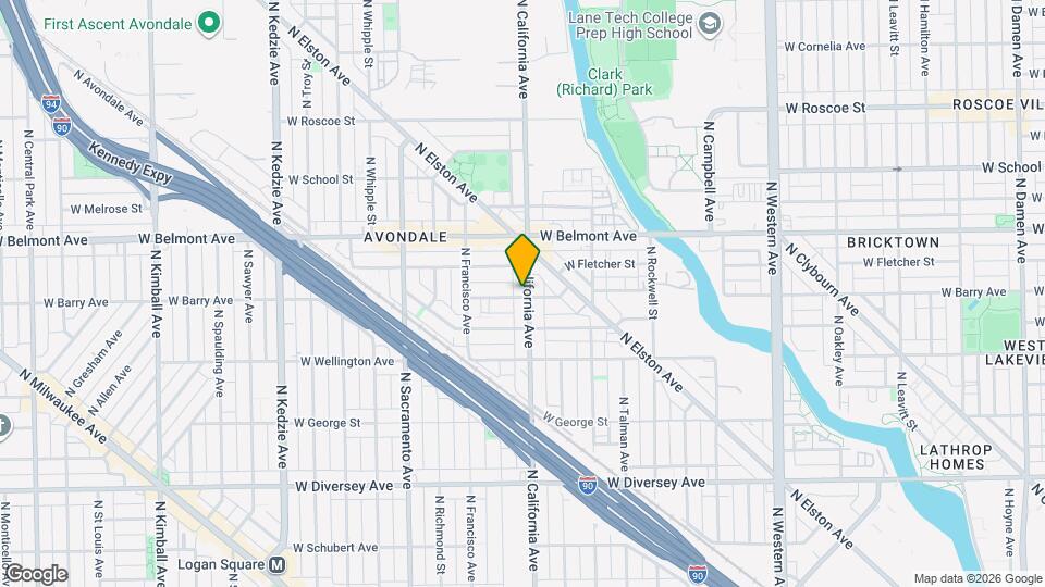3100 N California Ave Map and Location Details