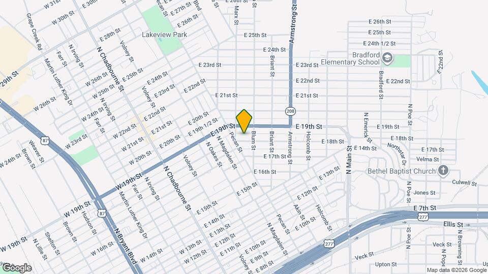 512 E 18th St Map and Location Details