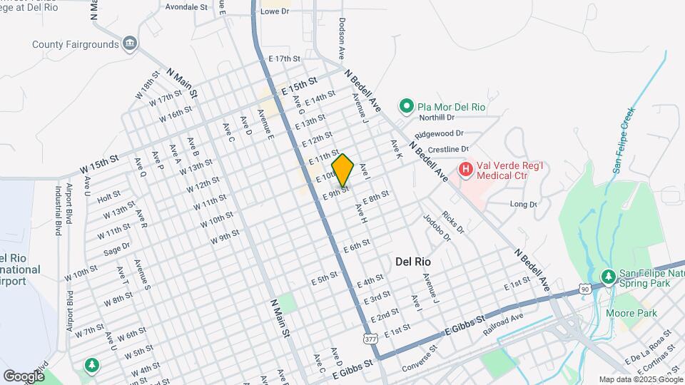 605 E 9th St Map and Location Details