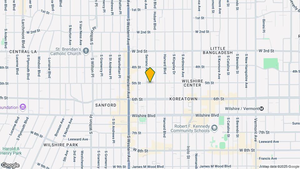 502 S Serrano Ave Map and Location Details