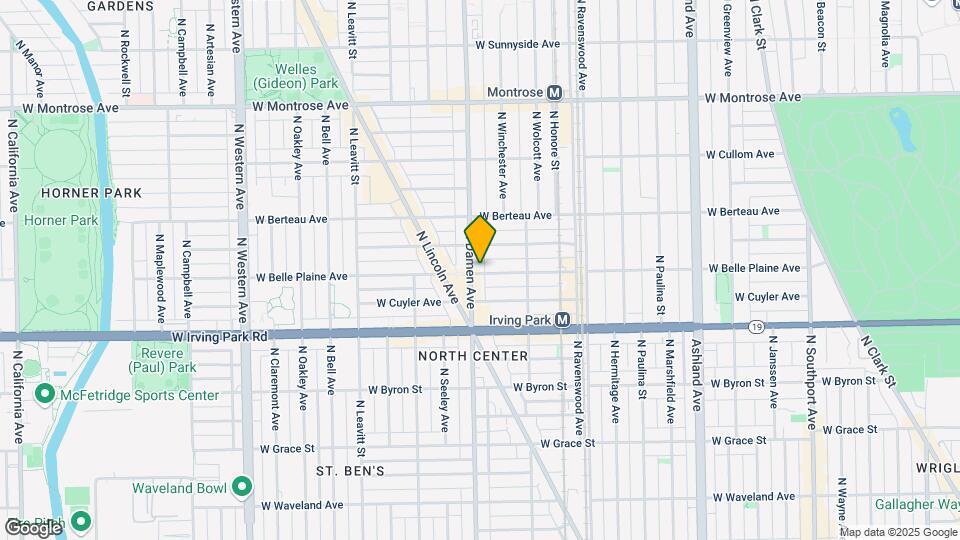 1950 W Belle Plaine Ave-Unit -# 2 Map and Location Details