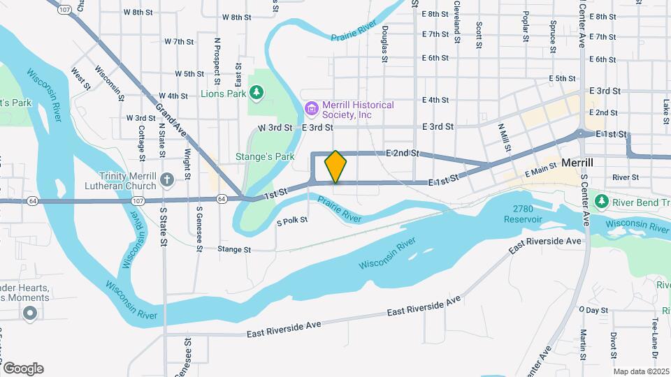 201 E 1st St Map and Location Details