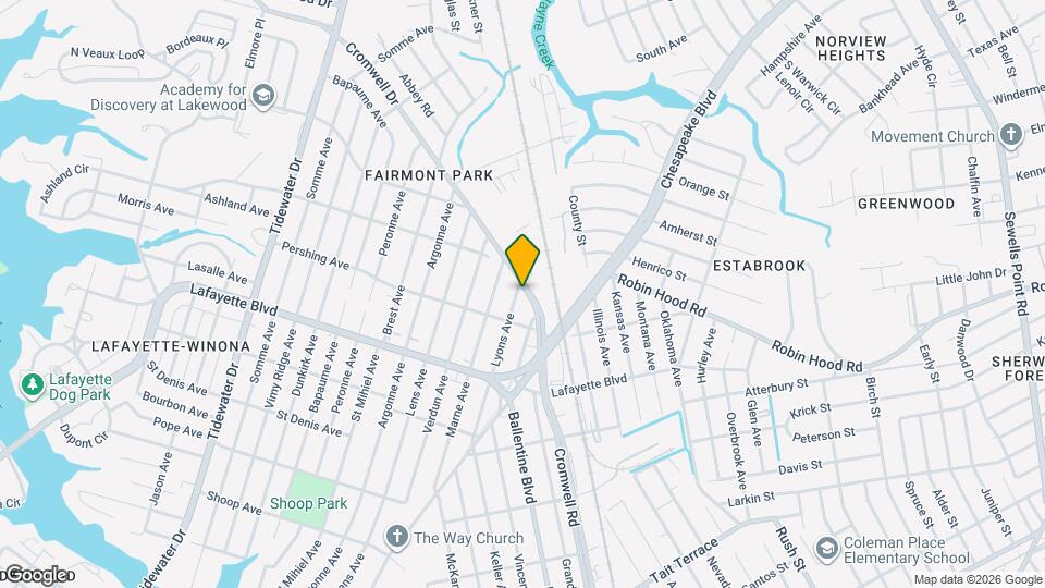 3320 Lyons Ave Map and Location Details