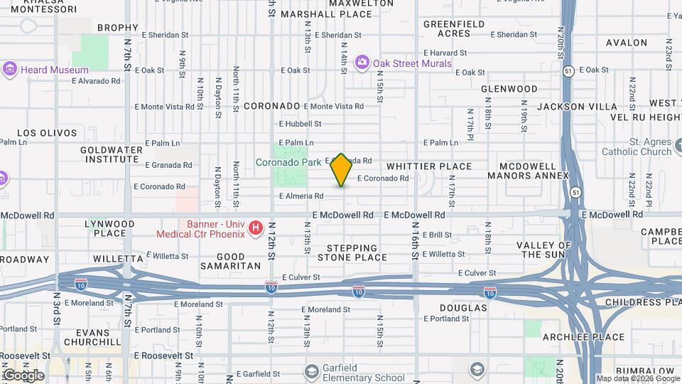1346 E Almeria Rd Map and Location Details
