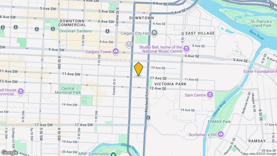 225-211 11 Ave SE Map and Location Details