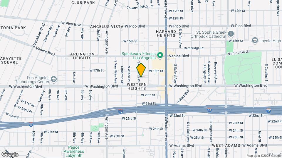 1828 S Gramercy Pl Mapa y Detalles de la Ubicación