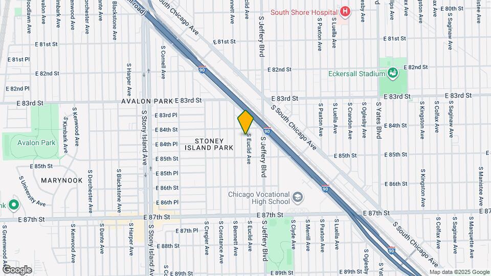 8416 S Euclid Ave Map and Location Details