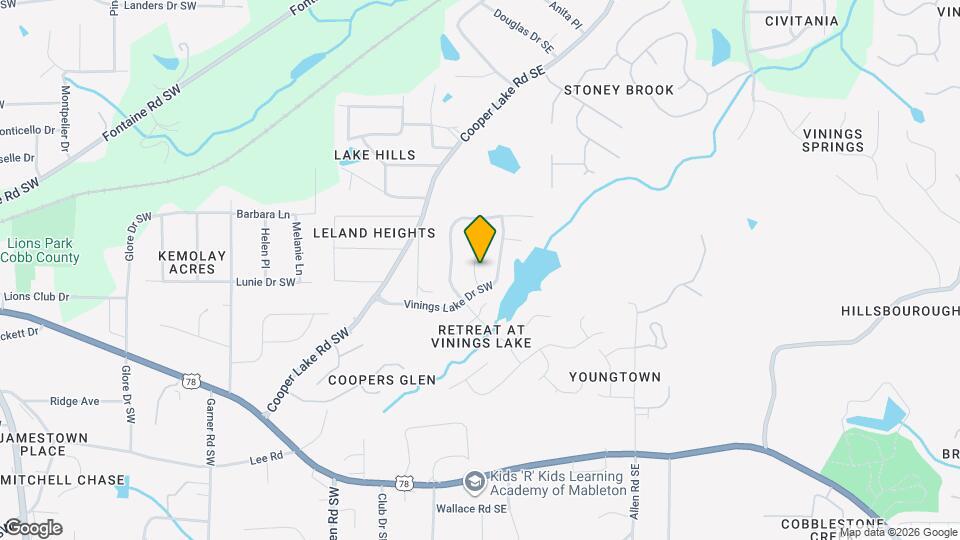 5465 Vinings Lake Way SW Map and Location Details