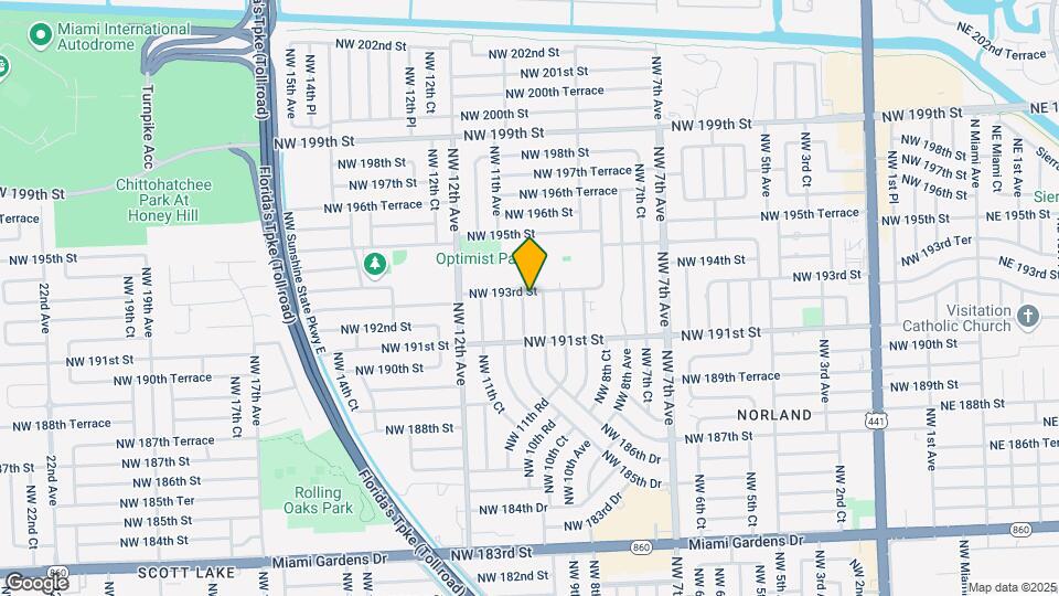 1070 NW 193rd St Map and Location Details