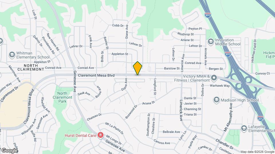 4879 Clairemont Mesa Blvd Map and Location Details