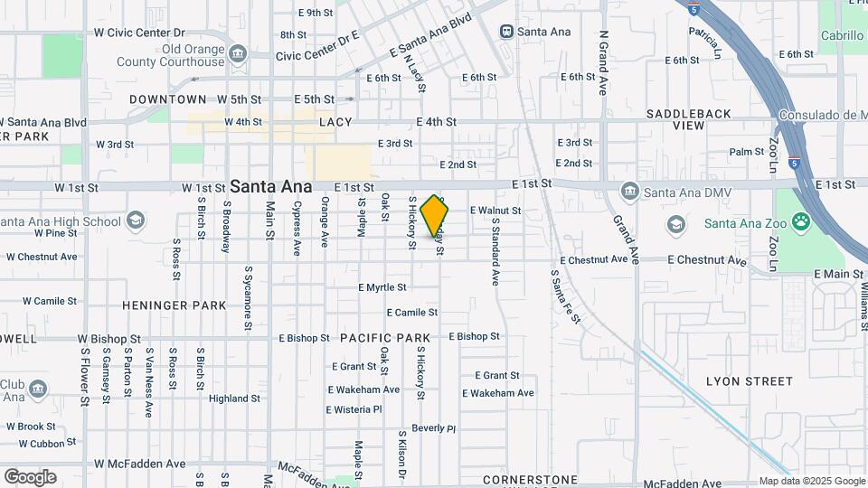 622 E Pine St Map and Location Details